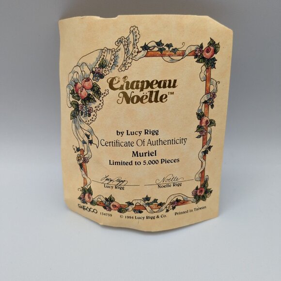 Vintage Chapeau Noelle by Lucy Rigg Muriel Bear with Hollywood Hat 137759 - Picture 10 of 10